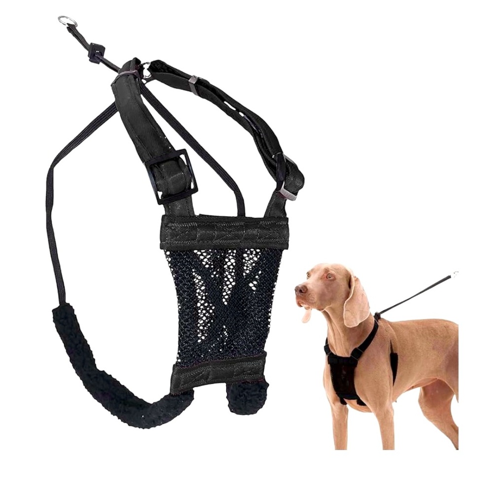 Sporn Black Dog Harness Size L/XL Adjustable